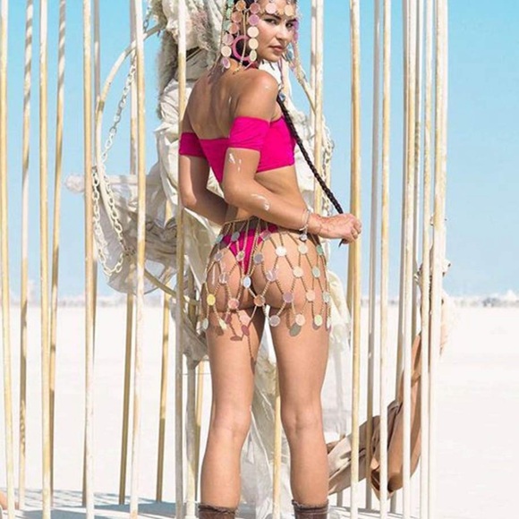 LUCINA Chainmail Sequin Skirt - Picture 6 of 6